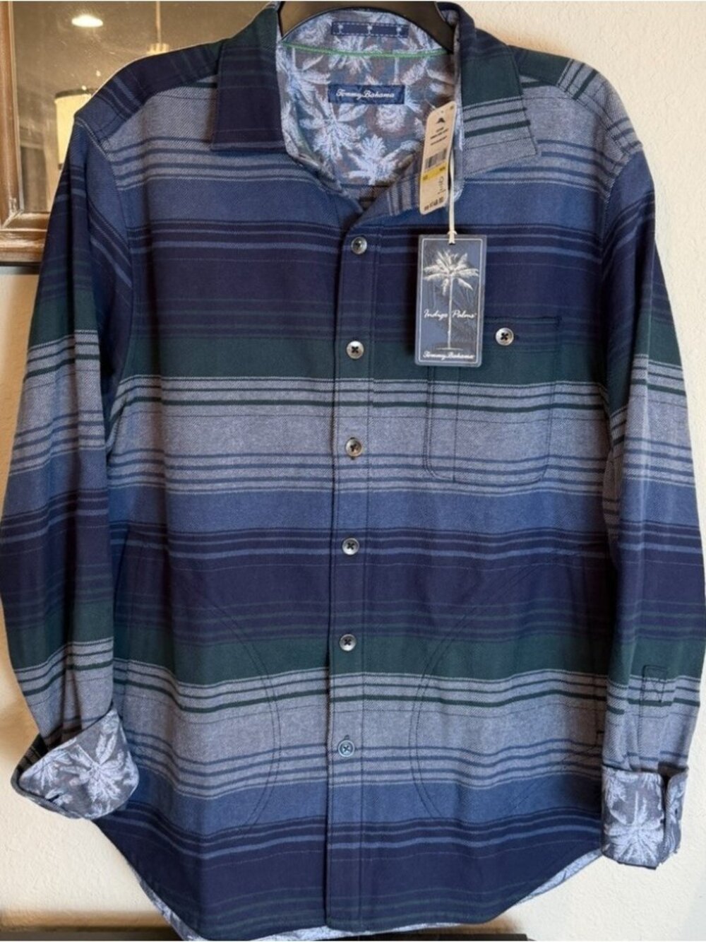 Tommy Bahama Sombra Shirt Jacket Island Navy Men’s Sz Medium NEW $148